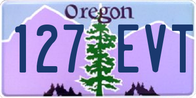 OR license plate 127EVT