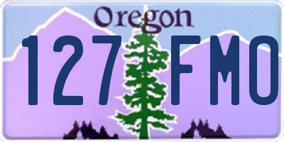 OR license plate 127FMO