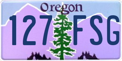 OR license plate 127FSG