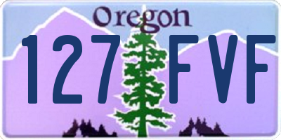 OR license plate 127FVF