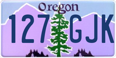 OR license plate 127GJK