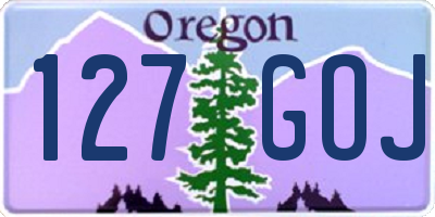 OR license plate 127GOJ