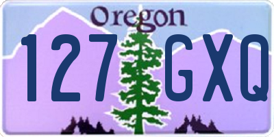OR license plate 127GXQ