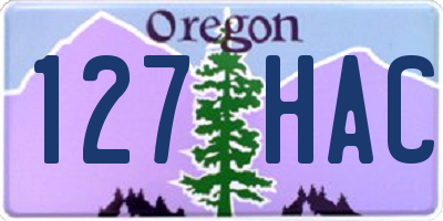 OR license plate 127HAC