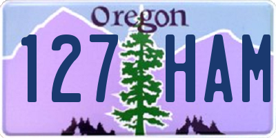 OR license plate 127HAM