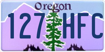 OR license plate 127HFC