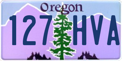 OR license plate 127HVA