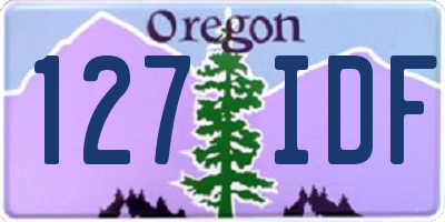 OR license plate 127IDF