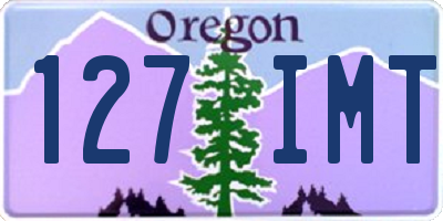 OR license plate 127IMT