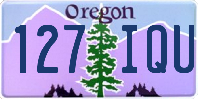 OR license plate 127IQU