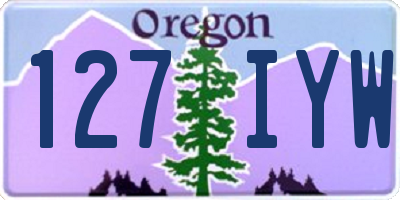 OR license plate 127IYW