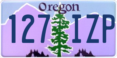 OR license plate 127IZP