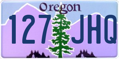 OR license plate 127JHQ