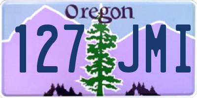 OR license plate 127JMI