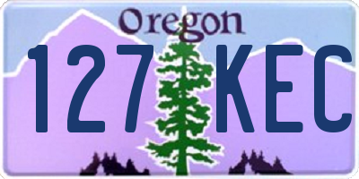 OR license plate 127KEC