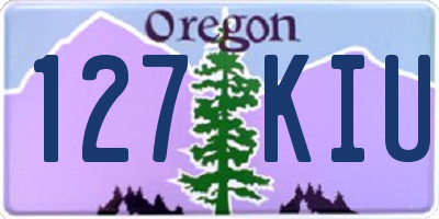 OR license plate 127KIU