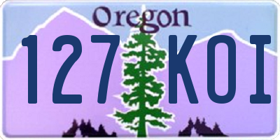 OR license plate 127KOI