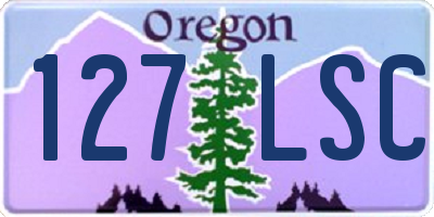 OR license plate 127LSC
