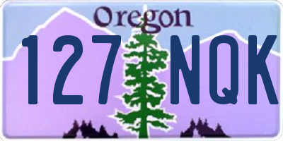 OR license plate 127NQK