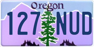OR license plate 127NUD
