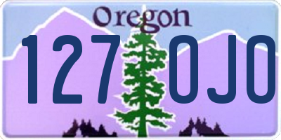 OR license plate 127OJO