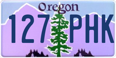 OR license plate 127PHK