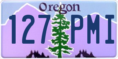 OR license plate 127PMI