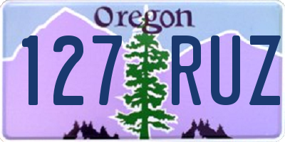 OR license plate 127RUZ