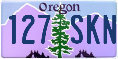 OR license plate 127SKN