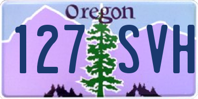 OR license plate 127SVH