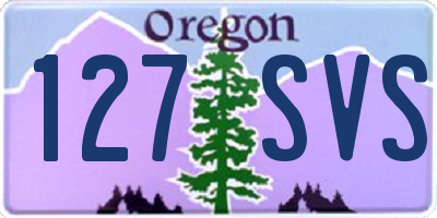 OR license plate 127SVS