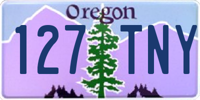 OR license plate 127TNY