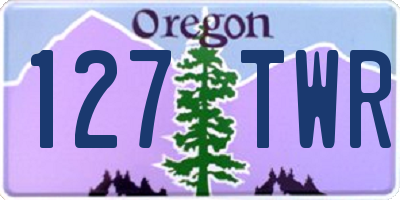 OR license plate 127TWR