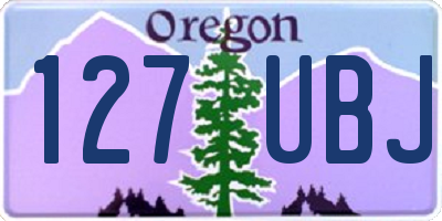 OR license plate 127UBJ