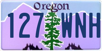 OR license plate 127WNH