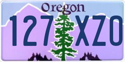 OR license plate 127XZO
