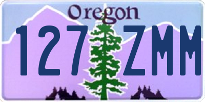 OR license plate 127ZMM