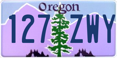 OR license plate 127ZWY