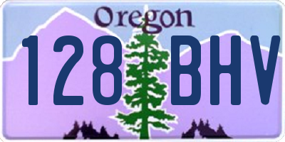 OR license plate 128BHV