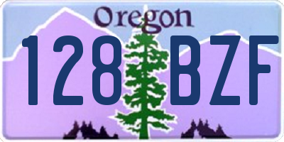 OR license plate 128BZF