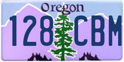 OR license plate 128CBM