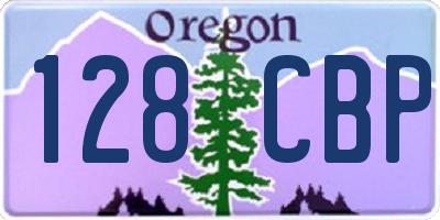 OR license plate 128CBP