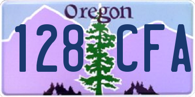 OR license plate 128CFA