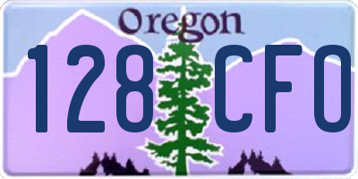 OR license plate 128CFO