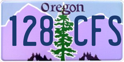 OR license plate 128CFS