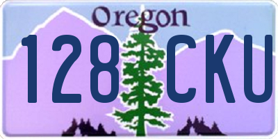 OR license plate 128CKU
