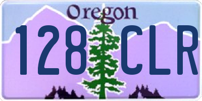 OR license plate 128CLR