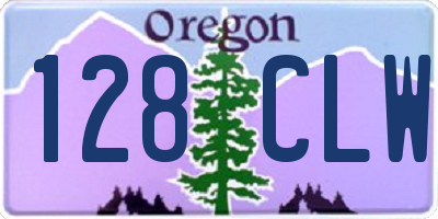 OR license plate 128CLW