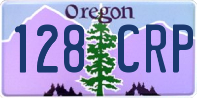OR license plate 128CRP