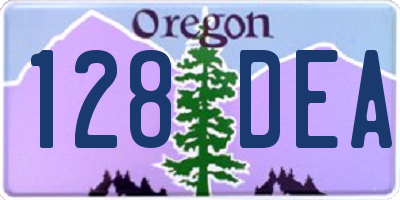 OR license plate 128DEA